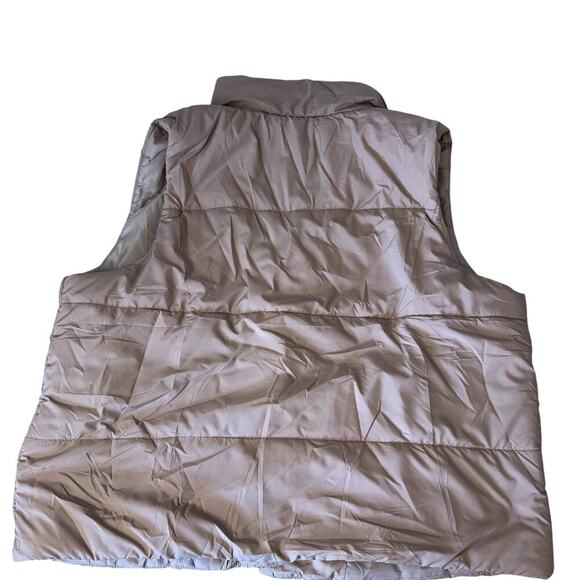 Beige Tan Puffer Vest Women's Size Large - Worn Once - Picture 5 of 5